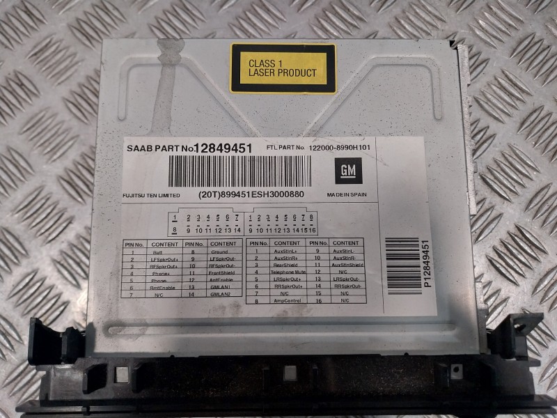 Recambio de sistema audio / radio cd para saab 9-3 sport hatch referencia OEM IAM 12849451  