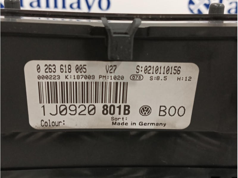 Recambio de cuadro instrumentos para volkswagen golf iv berlina (1j1) 1.6 referencia OEM IAM 0263618005  1J0920801B