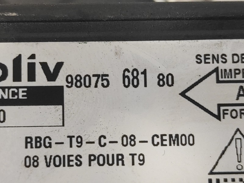 Recambio de centralita airbag para peugeot 308 1.6 blue-hdi fap referencia OEM IAM 9807568180  624926000