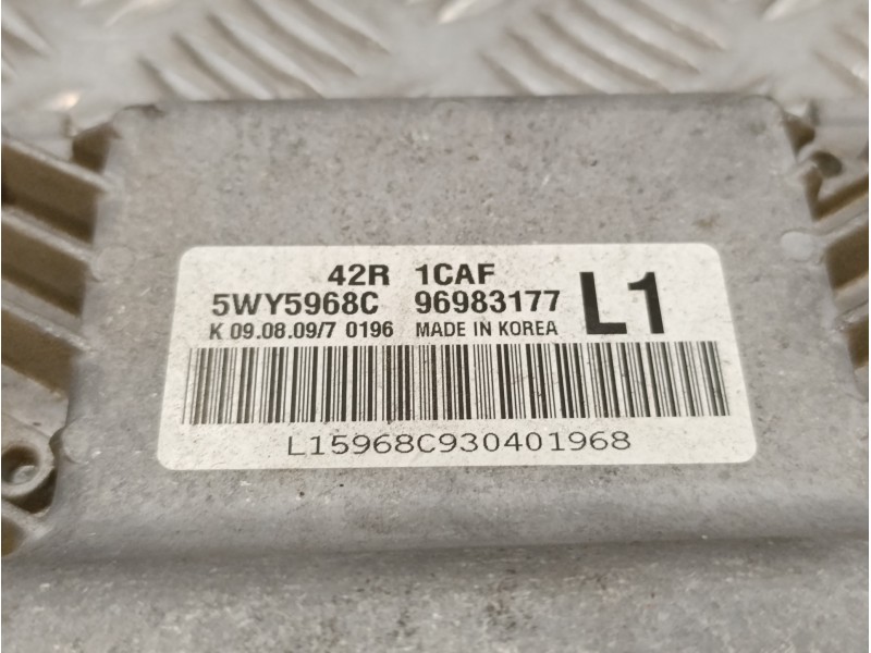 Recambio de centralita motor uce para chevrolet aveo 1.2 cat referencia OEM IAM 5WY5968C 42R1CAF 96983177