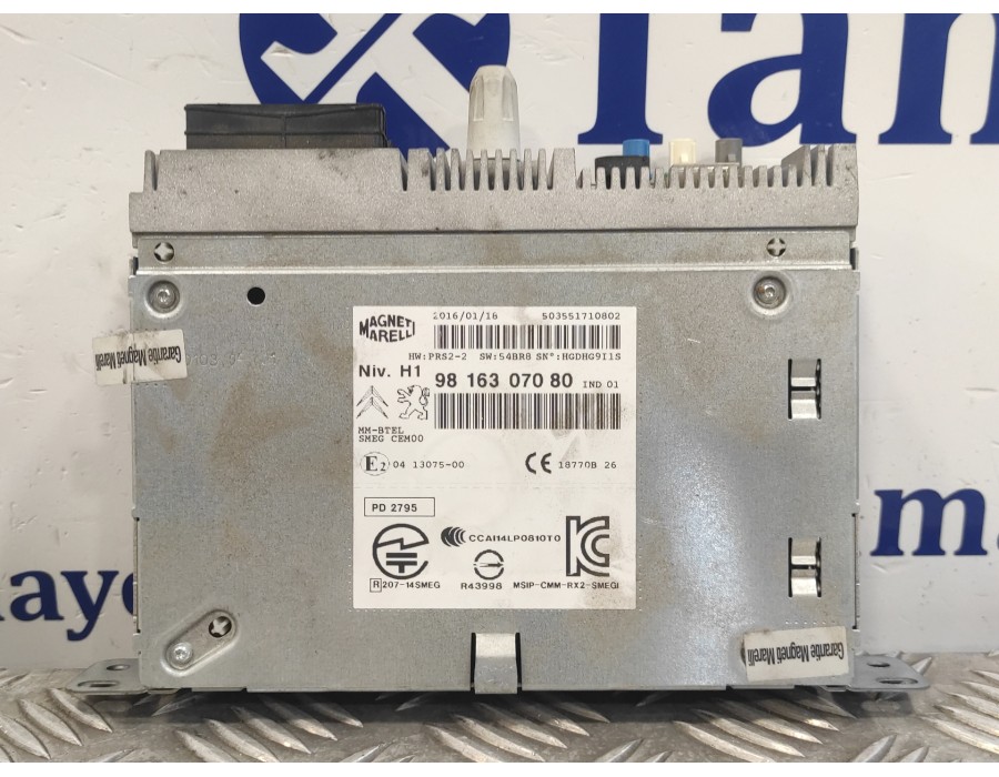 Recambio de sistema audio / radio cd para peugeot 308 1.6 blue-hdi fap referencia OEM IAM 9816307080  503551710802