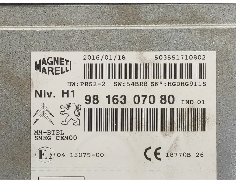 Recambio de sistema audio / radio cd para peugeot 308 1.6 blue-hdi fap referencia OEM IAM 9816307080  503551710802