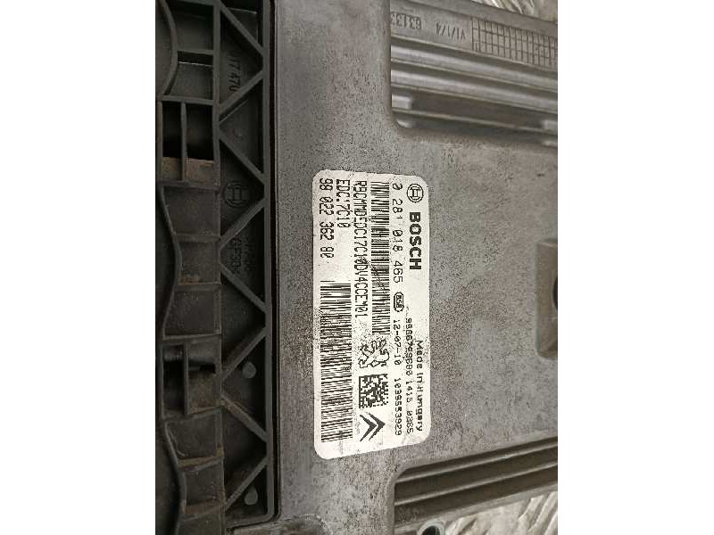 Recambio de centralita motor uce para citroën c3 referencia OEM IAM 0281018465 1039S5 9666729680