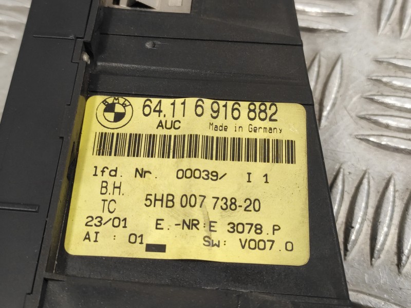 Recambio de mando climatizador para bmw serie 3 berlina (e46) referencia OEM IAM 64116916882  5HB00773820