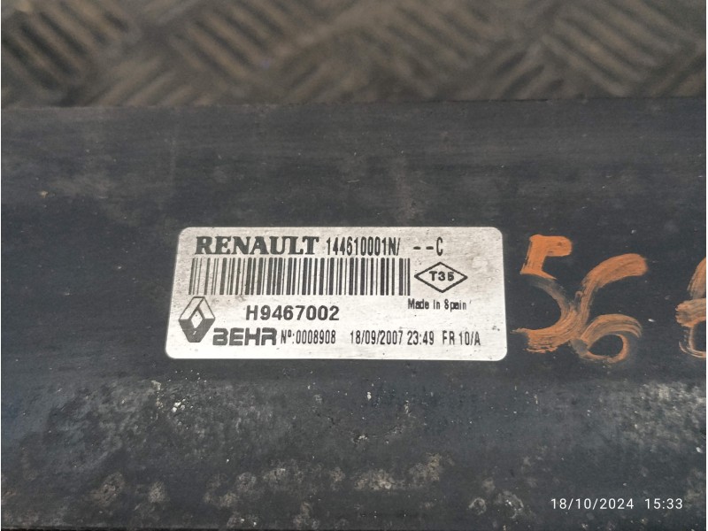 Recambio de intercooler para renault laguna iii 1.5 dci diesel referencia OEM IAM 144610001N  H9467002