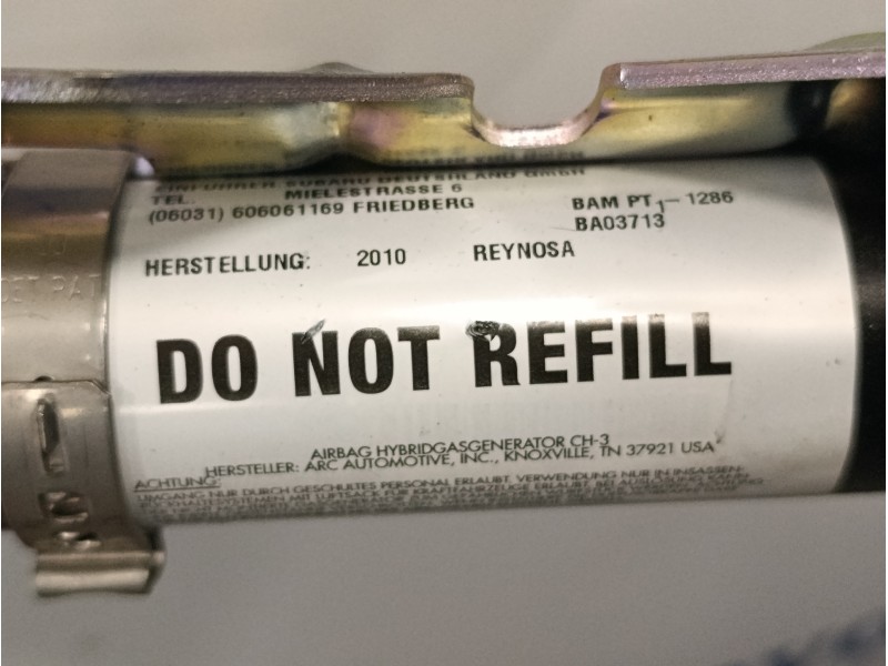 Recambio de airbag lateral delantero derecho para subaru impreza g12 2.0 diesel cat referencia OEM IAM 606061169  BAMPT1286