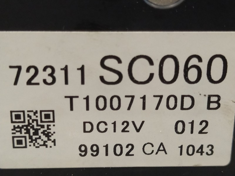 Recambio de mando climatizador para subaru forester s12 xs classic referencia OEM IAM 72311SC060 99102 T1007170DB