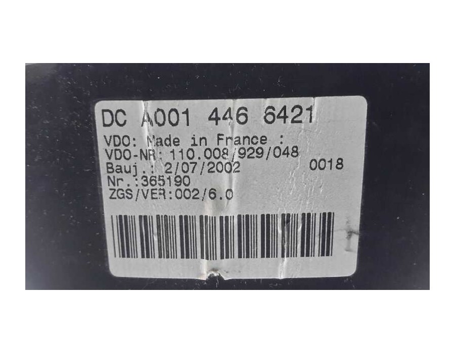 Recambio de cuadro instrumentos para mercedes-benz sprinter james cook (903) 311 cdi referencia OEM IAM DCA0014466421 88311295 1