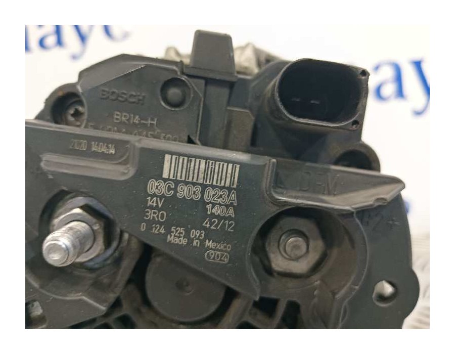 Recambio de alternador para volkswagen golf vi (5k1) 1.4 16v tsi referencia OEM IAM 03C903023A 325484 03C276
