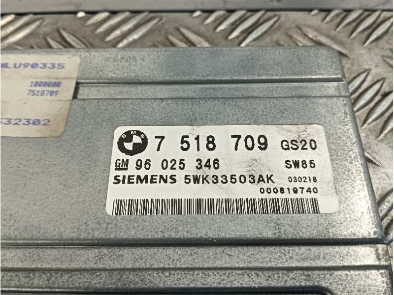 Recambio de centralita cambio automatico para bmw x5 (e53) referencia OEM IAM 7518709GS20 5WK33503AK 96025346