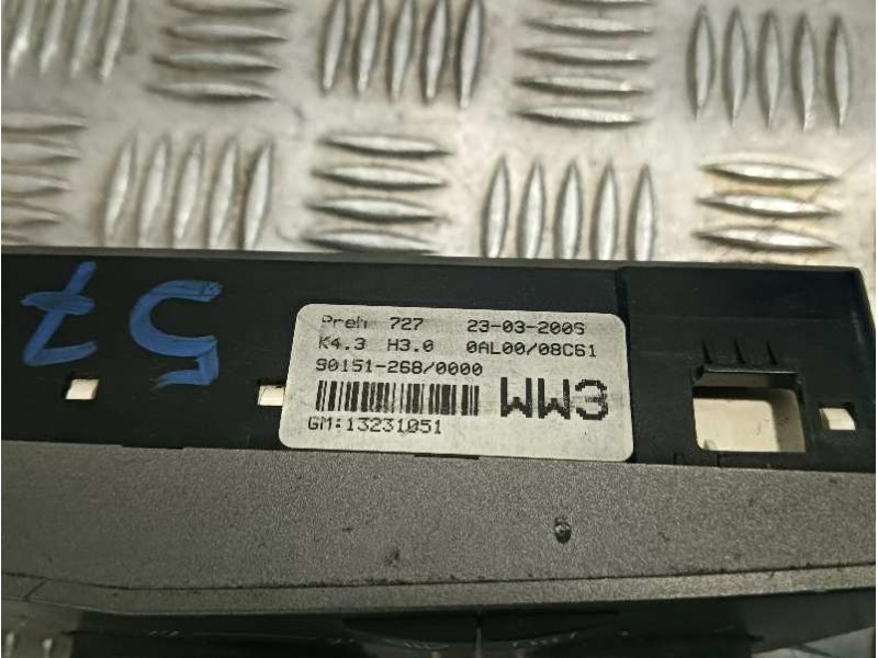 Recambio de mando climatizador para opel astra h ber. referencia OEM IAM 901512680000  13231051