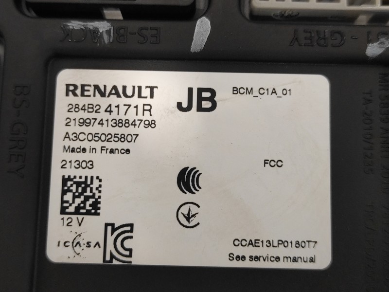 Recambio de modulo electronico para renault captur ii 1.3 tce referencia OEM IAM 284B24171R  A3C05025807