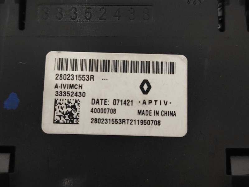 Recambio de modulo electronico para renault captur ii 1.3 tce referencia OEM IAM 280231553R  33352430