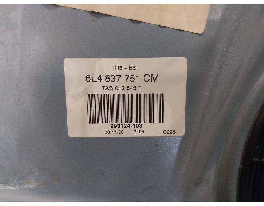 Recambio de elevalunas delantero izquierdo para seat cordoba berlina (6l2) referencia OEM IAM 6L4837751CM 6L0035411 6Q2959802A