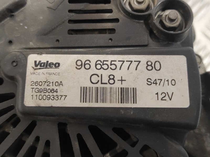 Recambio de alternador para peugeot 206+ 1.1 referencia OEM IAM 9665577780 TG9B064 2607210A