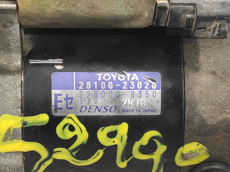 Recambio de motor arranque para toyota yaris (ncp1/nlp1/scp1) 1.0 cat referencia OEM IAM 2810023020  2280008350