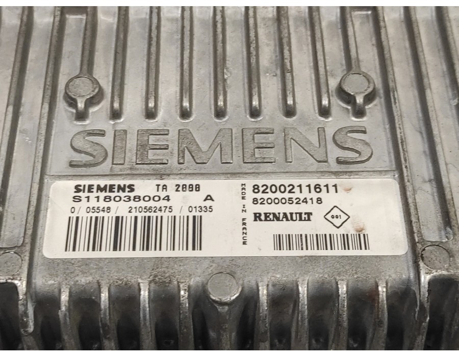Recambio de centralita motor uce para renault laguna ii (bg0) 1.8 referencia OEM IAM S118038004A 8200052418 8200211611