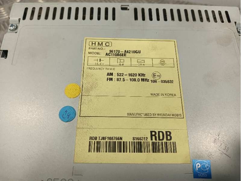 Recambio de sistema audio / radio cd para hyundai i30 (gd) referencia OEM IAM AC110A6EE  96170A6210GU