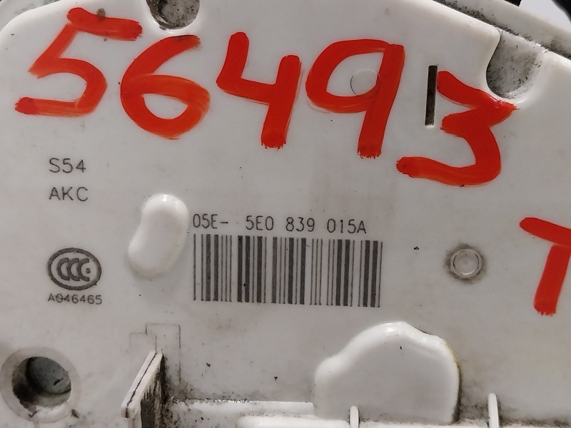 Recambio de cerradura puerta trasera izquierda para skoda rapid 1.6 tdi dpf referencia OEM IAM 5E0839015A  