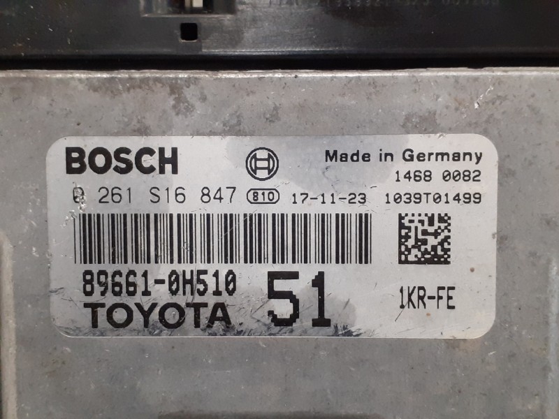 Recambio de centralita motor uce para toyota aygo 1.0 cat referencia OEM IAM 0261S16847 1039T01499 896610H510