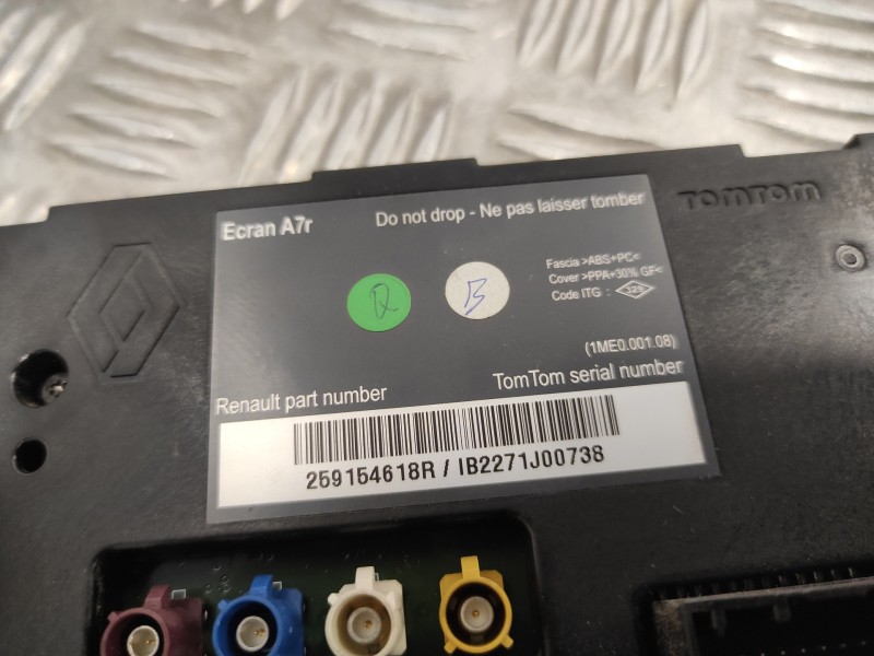 Recambio de pantalla multifuncion para renault koleos 2.0 dci diesel fap referencia OEM IAM 259154618R  