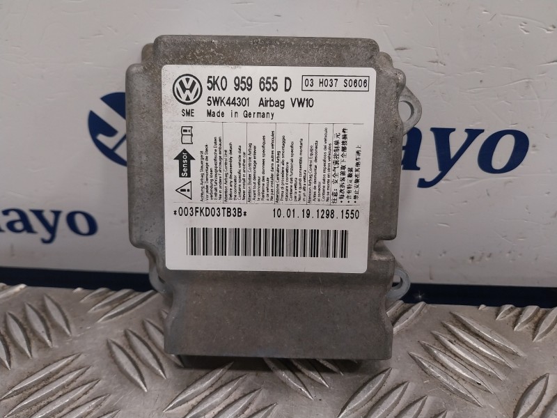 Recambio de centralita airbag para volkswagen golf vi (5k1) 1.2 tsi referencia OEM IAM 5K0959655D  5WK44301