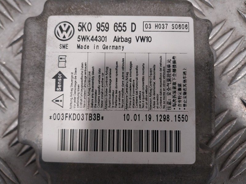Recambio de centralita airbag para volkswagen golf vi (5k1) 1.2 tsi referencia OEM IAM 5K0959655D  5WK44301