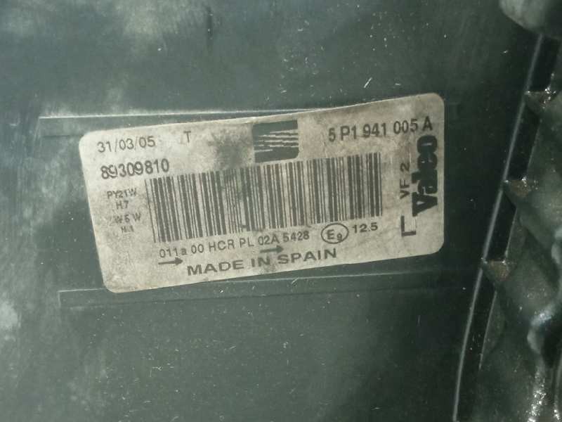 Recambio de faro izquierdo para seat toledo (5p2) referencia OEM IAM 5P1941005A  89309810
