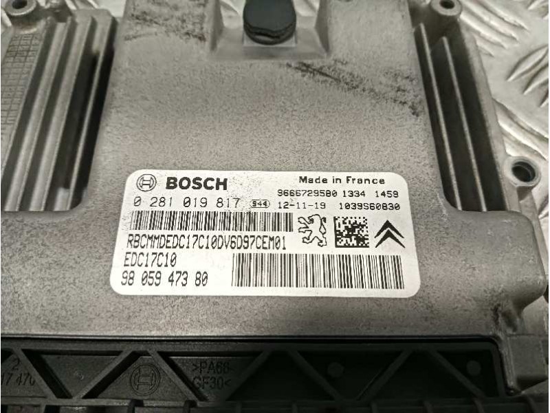 Recambio de centralita motor uce para peugeot partner kasten referencia OEM IAM 0281019817 9805947380 9666729580