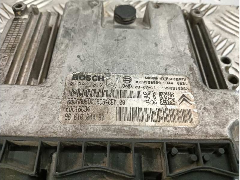 Recambio de centralita motor uce para peugeot 207 referencia OEM IAM 0281012465 9661004480 9653958980