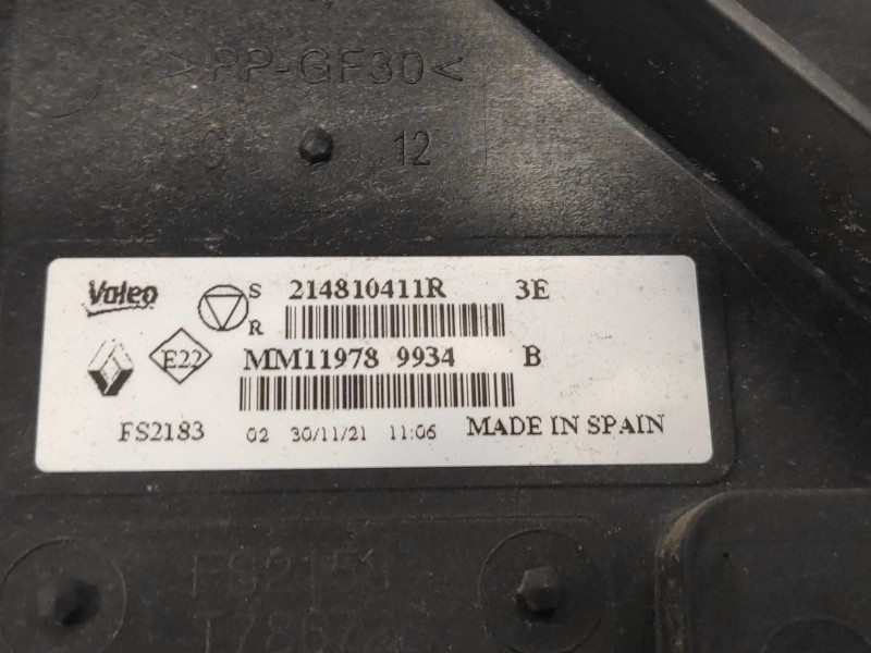 Recambio de electroventilador para renault captur ii 1.3 tce referencia OEM IAM 214810411R  MM11978