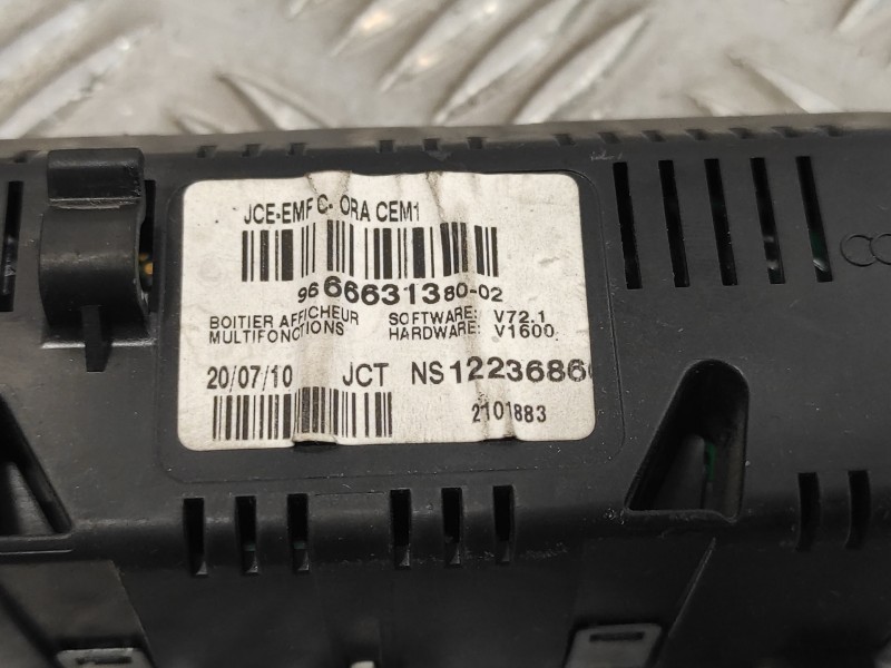 Recambio de pantalla multifuncion para peugeot 308 1.6 16v hdi fap referencia OEM IAM 9666631380  