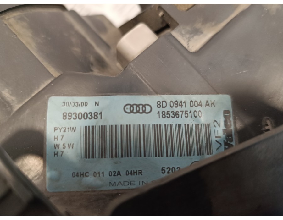 Recambio de faro derecho para audi a4 avant (b5) 1.8 20v turbo referencia OEM IAM 8D0941004AK 1853675100 89300381