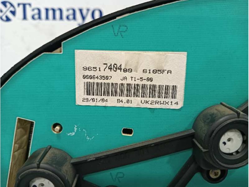 Recambio de cuadro instrumentos para peugeot 206 berlina 2.0 hdi cat referencia OEM IAM 9651740480 555000301203 6105FA