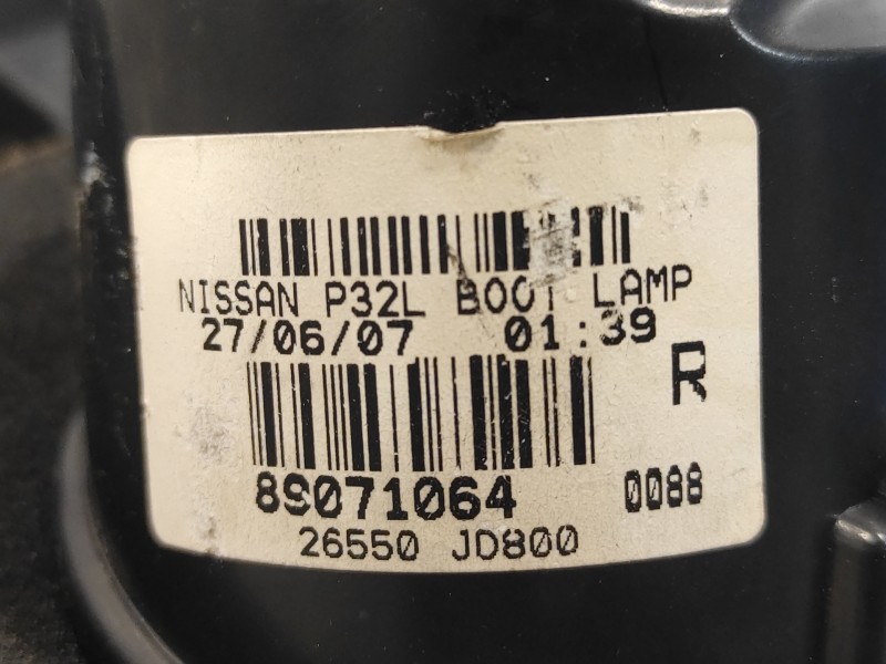 Recambio de piloto trasero derecho interior para nissan qashqai (j10) 2.0 dci turbodiesel cat referencia OEM IAM 89071064  26550