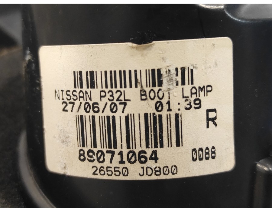 Recambio de piloto trasero derecho interior para nissan qashqai (j10) 2.0 dci turbodiesel cat referencia OEM IAM 89071064  26550