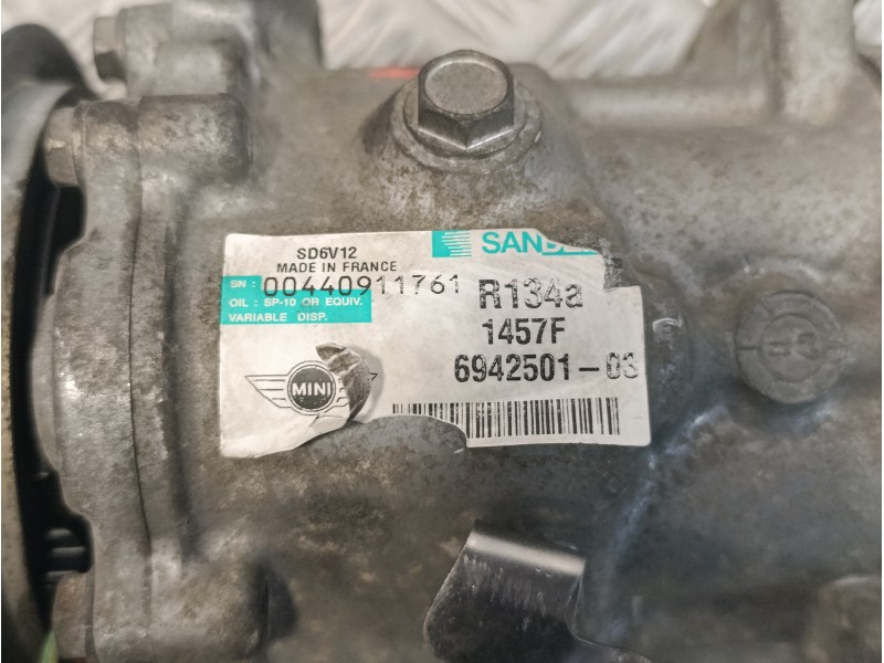 Recambio de compresor aire acondicionado para bmw mini (r56) 1.6 16v cat referencia OEM IAM 694250103  SD6V121457F