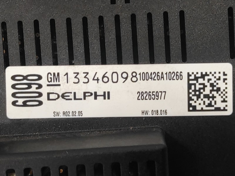 Recambio de mando climatizador para opel astra j lim. enjoy referencia OEM IAM 13346098  