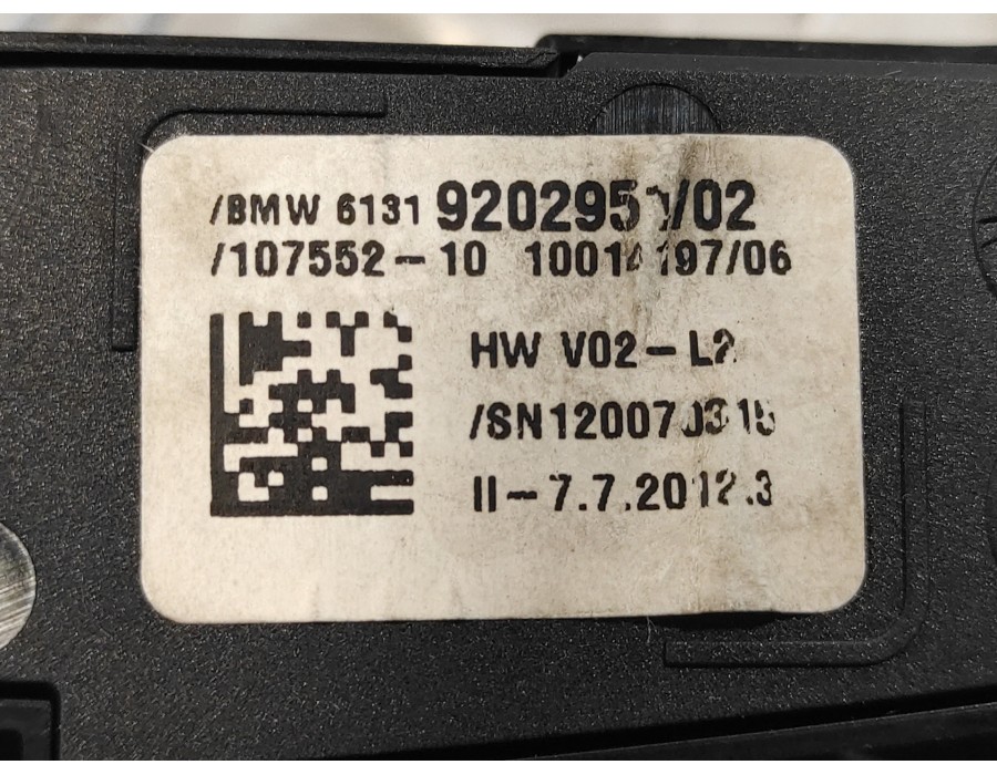 Recambio de mando multifuncion para bmw serie 5 lim. (f10) 2.0 turbodiesel referencia OEM IAM 61319202951 10755210 6131920295102