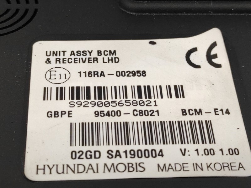 Recambio de modulo electronico para hyundai i20 active 1.0 tgdi cat referencia OEM IAM 95400C8021 116RA002958 BCME14