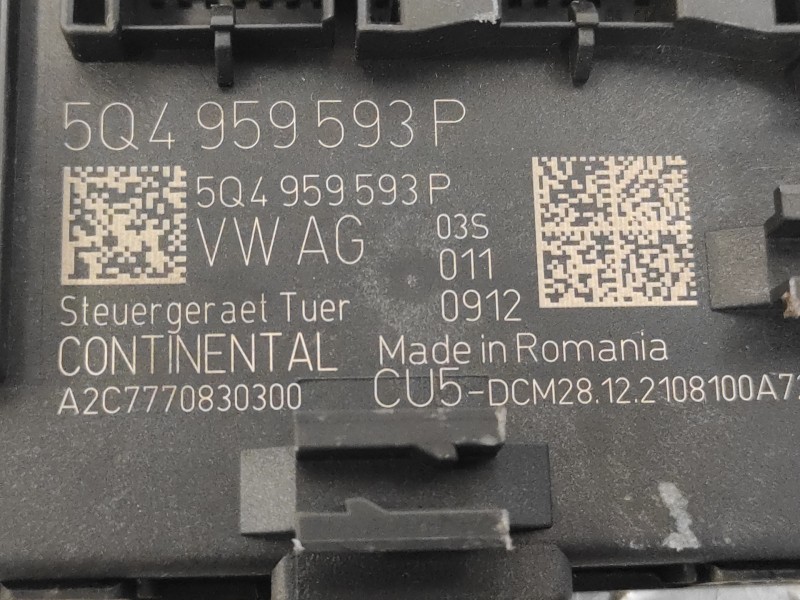 Recambio de modulo confort para cupra formentor km (fm6) referencia OEM IAM 5Q4959593P  CU5DCM