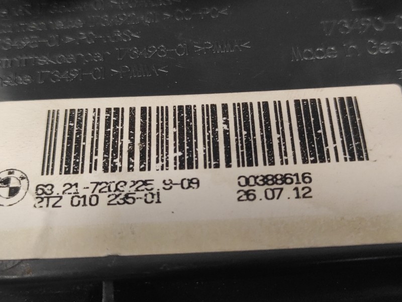 Recambio de piloto trasero izquierdo interior para bmw serie 5 lim. (f10) referencia OEM IAM 63217203225  2TZ01023501