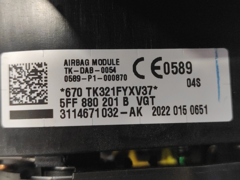 Recambio de airbag delantero izquierdo para cupra formentor km (fm6) referencia OEM IAM 5FF880201B 3111883AB 3111883AB