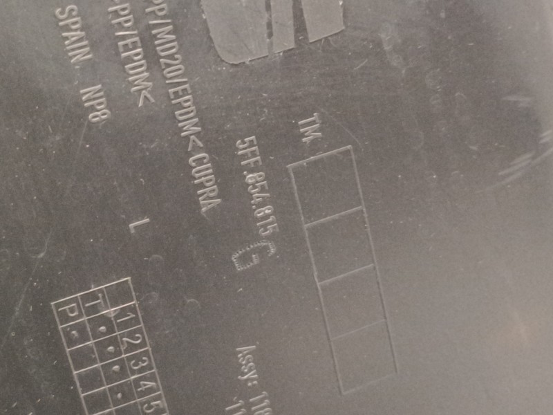 Recambio de guardabarros para cupra formentor km (fm6) referencia OEM IAM 5FF854815  