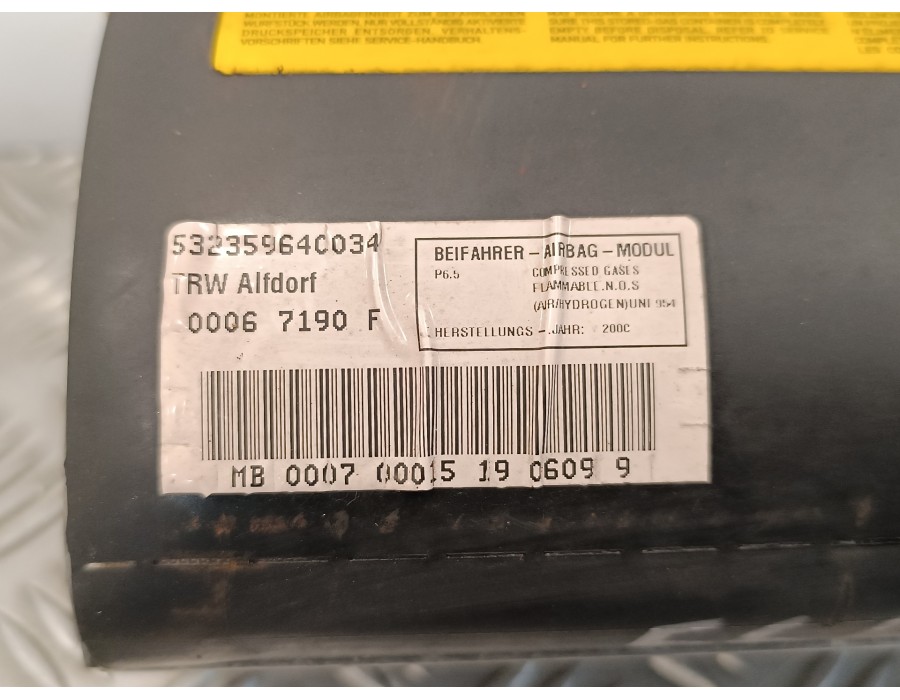 Recambio de airbag delantero derecho para mercedes-benz clase slk (w170) roadster 3.2 cat referencia OEM IAM 2108600805  