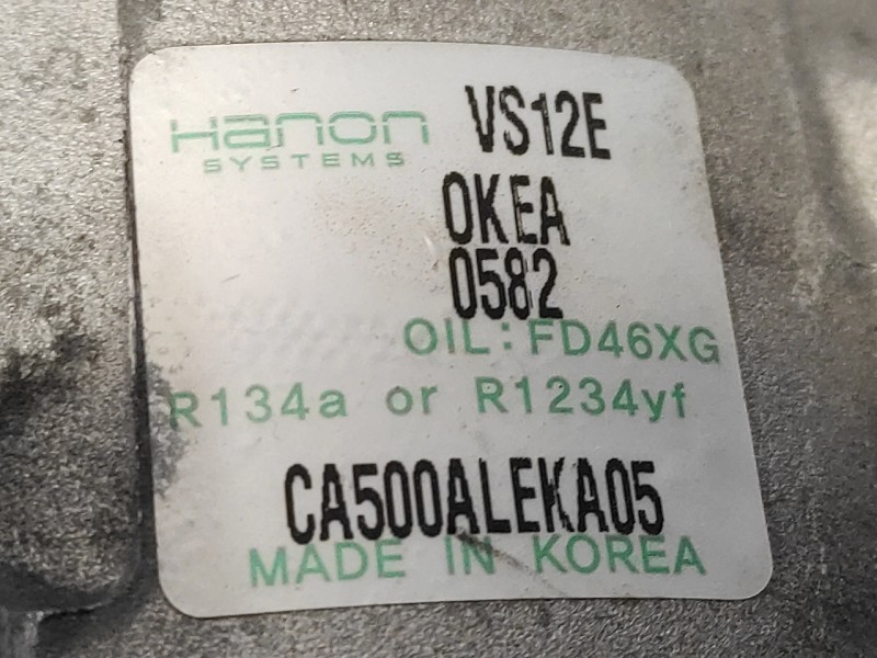 Recambio de compresor aire acondicionado para hyundai i20 active 1.0 tgdi cat referencia OEM IAM CA500ALEKA05  VS12E