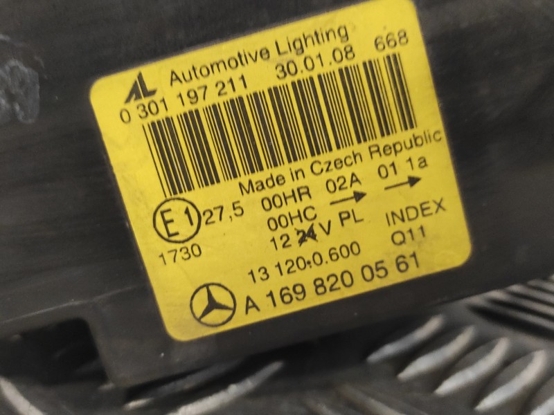 Recambio de faro izquierdo para mercedes-benz clase a (w169) 2.0 cdi cat referencia OEM IAM A1698200561  0301197211