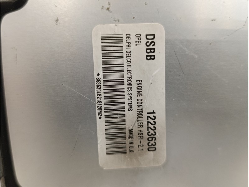 Recambio de centralita motor uce para opel zafira a 1.6 16v referencia OEM IAM 12223630  