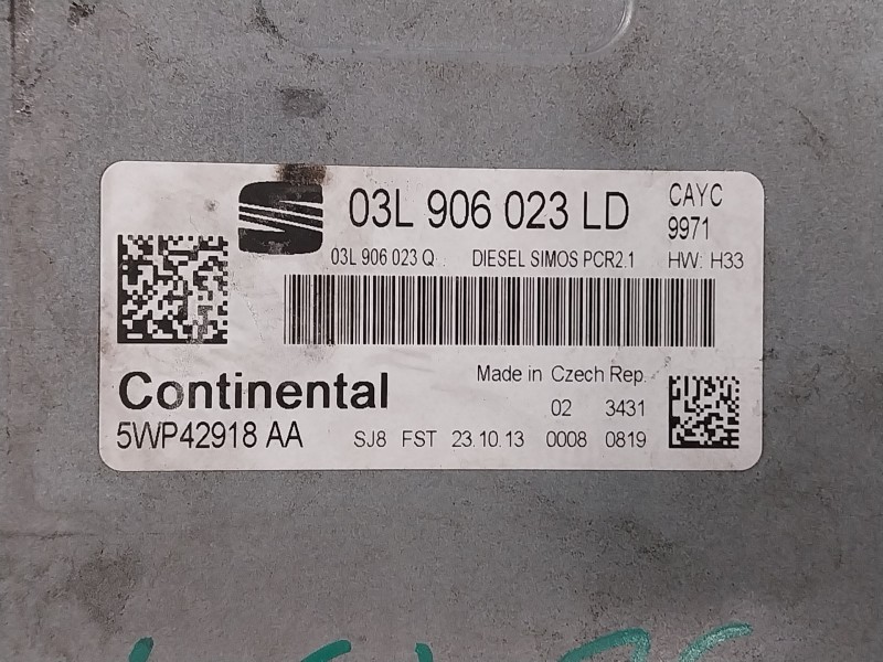 Recambio de centralita motor uce para seat toledo (kg3) referencia OEM IAM 5WP42918AA 03L906023Q 03L906023LD