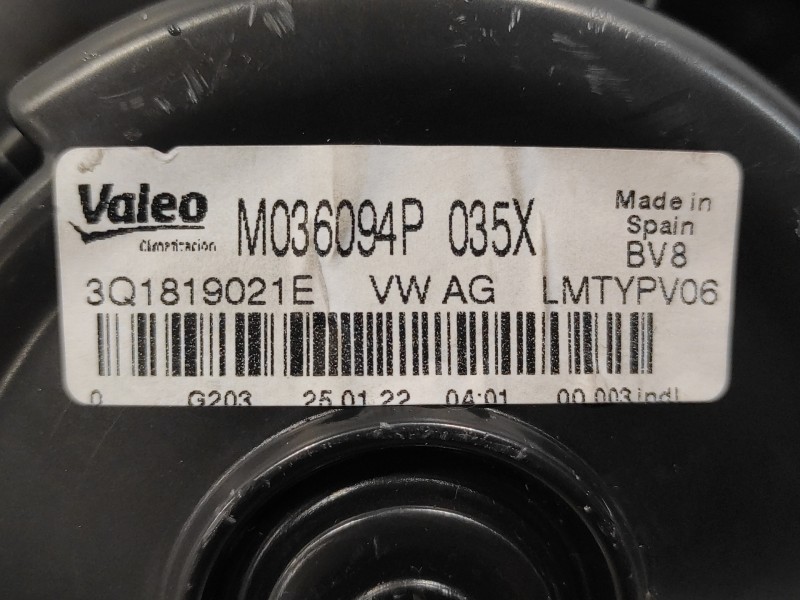 Recambio de motor calefaccion para cupra formentor km (fm6) referencia OEM IAM 3Q1819021E T1018594R M036094P